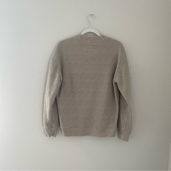 Abercrombie and Fitch Relaxed Crewneck Sweatshirt Logo Neutral XS - Picture 5 of 7